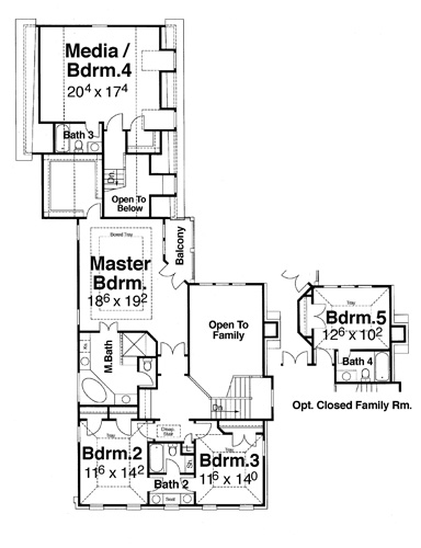 Second Floor image of DAVENPORT-C House Plan
